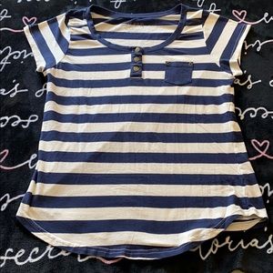 Navy & White Splash Tee🦋